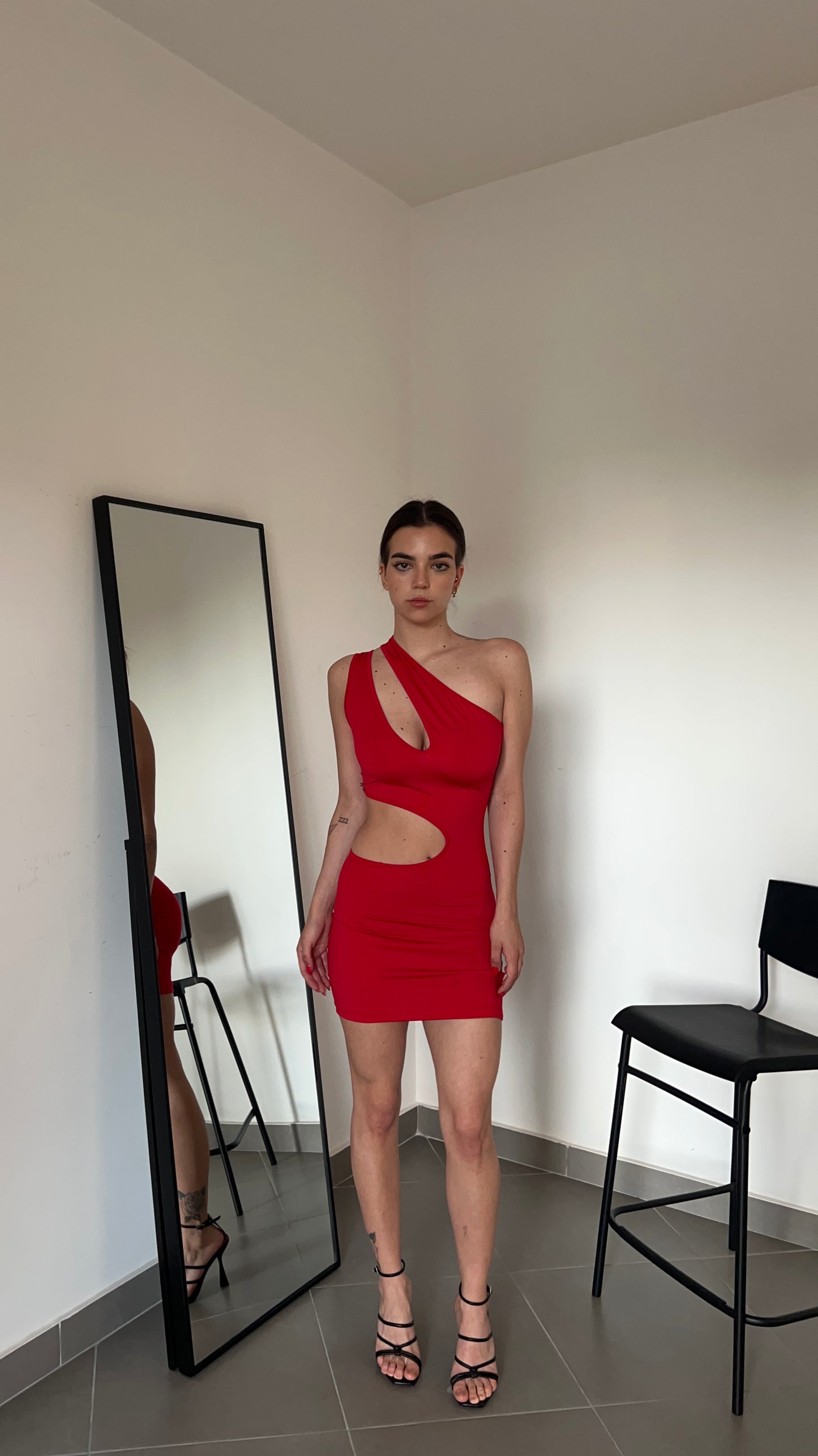 Dress Cut-Out - Rosso