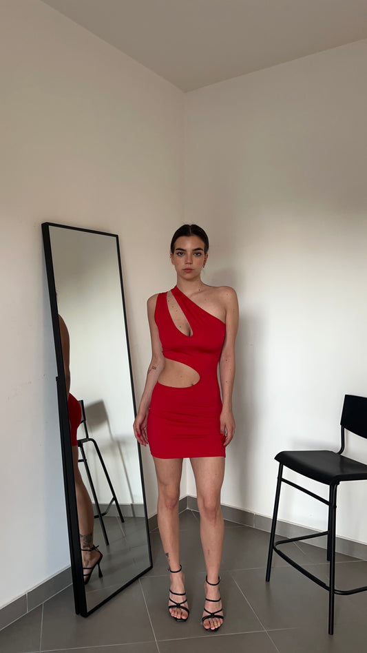 Dress Cut-Out - Rosso